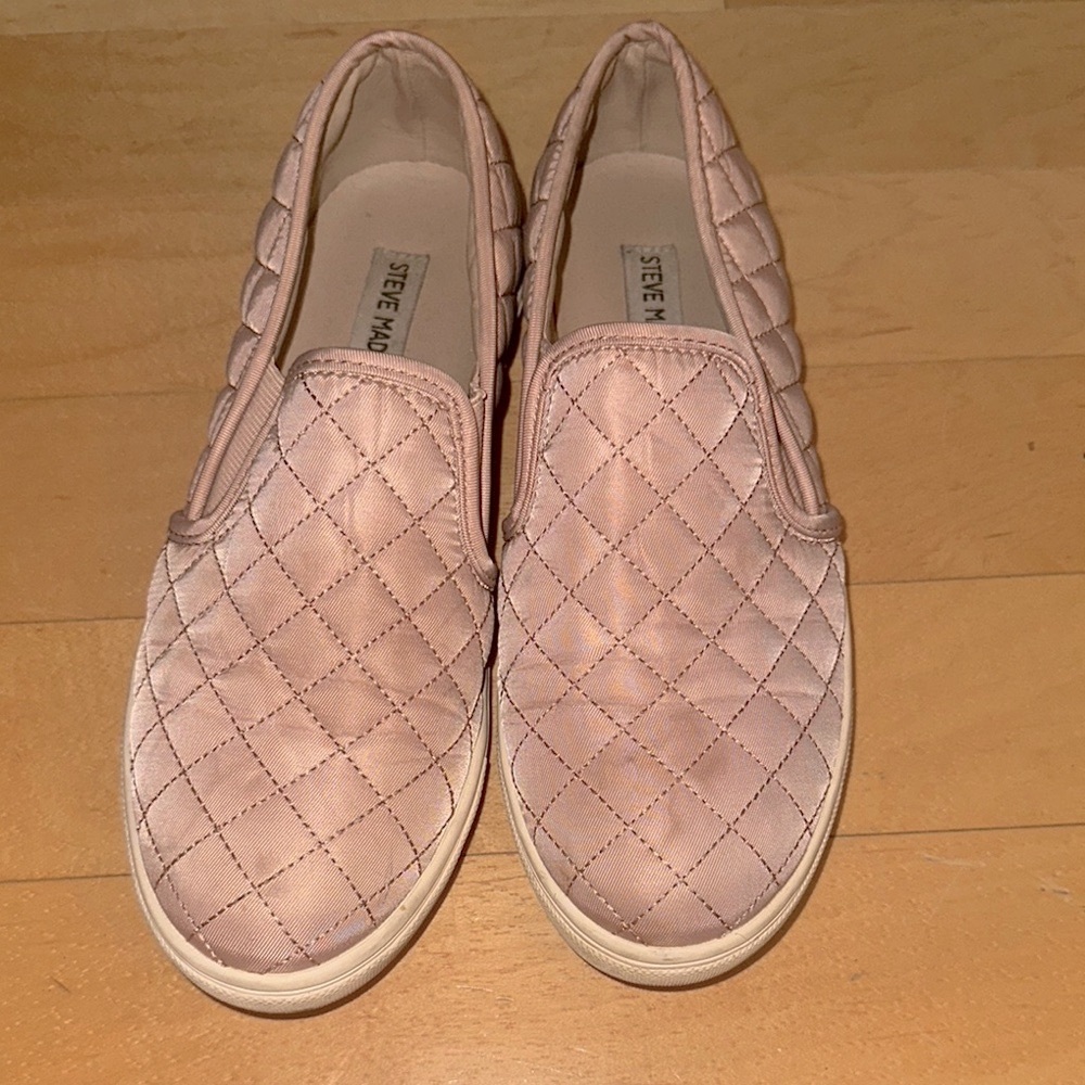 Steve Madden Pink Quilted Slip-On Sneakers